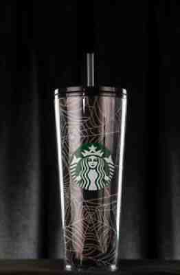 Starbucks Mexico Halloween 2021 Glow in the dark Spiderweb Tumbler - Sold on eBay Dec 08, 2021 for $65.00