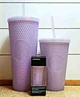 Starbucks 2021 Studded Winter Holiday Icy White Lilac Bling Cup Tumbler Bundle. - Sold on eBay Dec 15, 2021 for $65.00