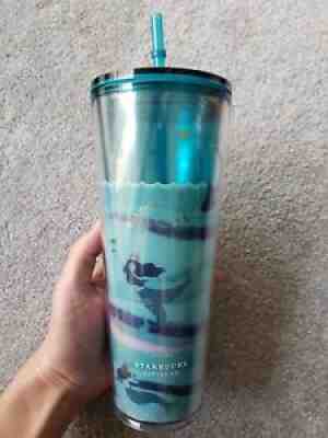 Starbucks Tumbler 24 Oz Cold Cup Blue Swimming Sirens Tumbler - Thailand Release - Sold on eBay Jan 01, 2022 for $65.00