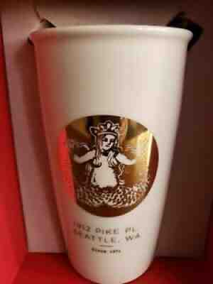 Starbuck's 2015 Limited Edition Pike's Place Ceramic Tumbler - Sold on eBay Jan 08, 2022 for $65.00
