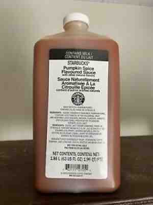 1 STARBUCKS PUMPKIN SPICE SAUCE 63 OZ JUG EXPIRES MAY 2022 (WITH PUMP) - Sold on eBay Jan 09, 2022 for $65.00