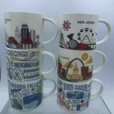 Lot Of 6 Starbucks You Were Here Mugs 14oz. NJ, NC,Niagara Falls, St. Louisâ?¦. - Sold on eBay Jan 15, 2022 for $65.00