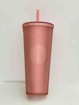 Starbucks Spring 2022 Pink Lemonade 24oz Soft Touch Studded Cold Cup - Sold on eBay Jan 19, 2022 for $65.00