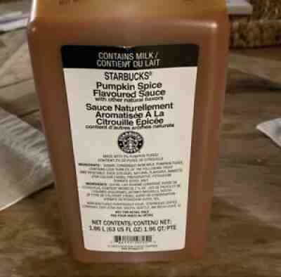 STARBUCKS PUMPKIN SPICE SAUCE NEW 1 LITER JUG - EXP. MAY 2022 - FACTORY SEALED - Sold on eBay Jan 28, 2022 for $65.00