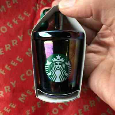 Starbucks winter trees iridescent Christmas ornaments - Sold on eBay Jan 31, 2022 for $65.00