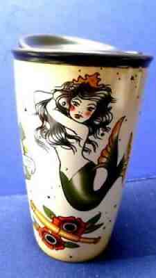 2015 Starbucks Mermaid Siren Sailor Jerry 12 oz. Ceramic Tumbler Travel Mug - Sold on eBay Feb 09, 2022 for $65.00