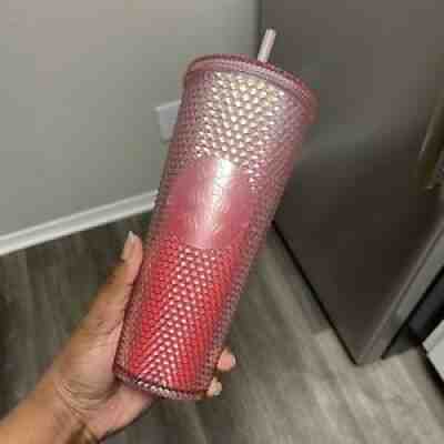 Starbucks China 2021 Summer Gradient Pink Studded Tumbler 24oz Straw Cold Cup - Sold on eBay Feb 13, 2022 for $65.00