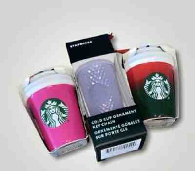 STARBUCKS 2021 Christmas Holiday Ornament Studded Key Chain Lot NEW - Sold on eBay Nov 22, 2021 for $64.99