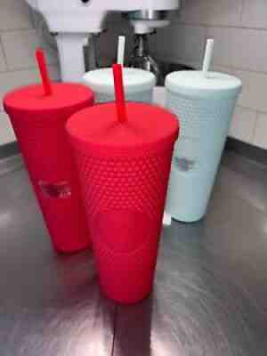 Starbucks Red Matte Studded Tumbler 24oz Cold Cup 2021 Mexico Collectors Edition - Sold on eBay Dec 06, 2021 for $64.99