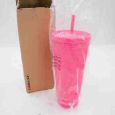 2021 New Starbucks China Soft Touch Pink Matte Studded 24oz Straw Cup Tumbler - Sold on eBay Dec 14, 2021 for $64.99