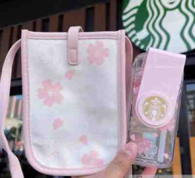 Starbucks China 2021 Sakura Flowers 10oz Plastic Straw Tumbler & Pink Bag Set - Sold on eBay Dec 18, 2021 for $64.99