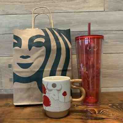 Starbucks / Lunar Bundle 2021 / Year Of The Ox / Mug And Tumbler Set - Sold on eBay Jan 12, 2022 for $64.99
