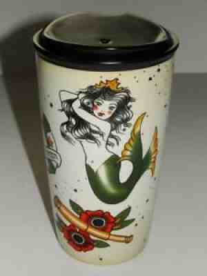 2015 Starbucks Mermaid Siren Tattoo 12 Oz Travel Mug Ceramic Cup w Lid - Sold on eBay Jan 28, 2022 for $64.99