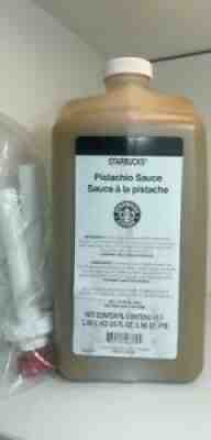 NEW STARBUCKS Pistachio Sauce with Pump 63 fl oz - Sold on eBay Feb 08, 2022 for $64.99