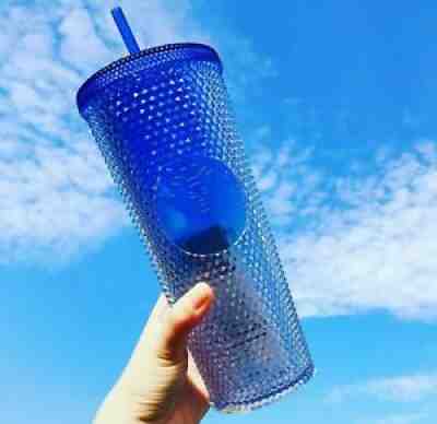 Starbucks Korea 2021 Shine Blue Bling Stud Cold Cup 710ml / 24oz Summer Limited - Sold on eBay Feb 15, 2022 for $64.99
