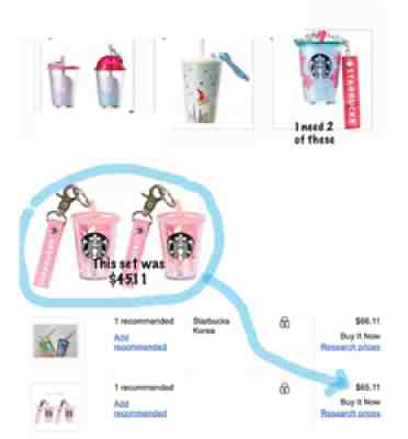 Starbucks Korea Keychain set and ornament set, only buyer "" itzi2021 "" - Sold on eBay Feb 20, 2022 for $238.00