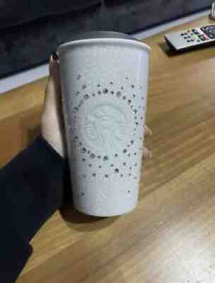 Starbucks Swarovski Ceramic Tumbler - White - 12oz RARE HTF 2016- Fast EXPRESS - Sold on eBay Feb 17, 2022 for $165.00