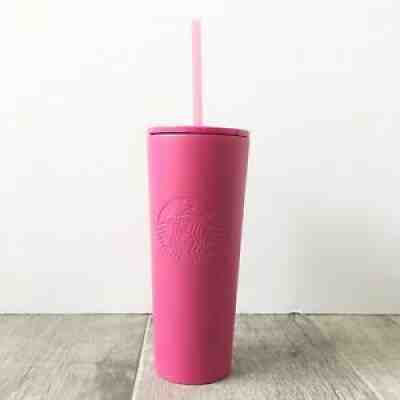 Starbucks 2018 Barbie Hot Pink Matte Tumbler 24oz Venti Stainless Steel - RARE - Sold on eBay Feb 18, 2022 for $149.99