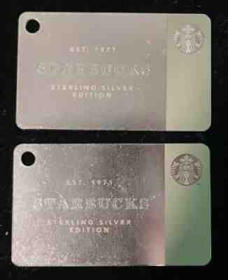 2 Starbucks Sterling Silver Edition Keychain Gift Cards - Sold on eBay Feb 18, 2022 for $120.00