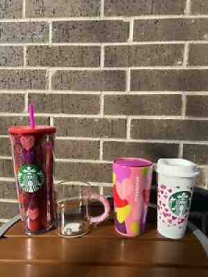  ¤ Starbucks New 2022 Valentines Day Heart Set Of 4 Cups â¤ï¸ - Sold on eBay Feb 19, 2022 for $119.00