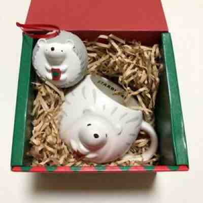 Starbucks 2019 Veggie Hook Hedgehog Mug Ornament 2 item set - Sold on eBay Feb 13, 2022 for $93.15