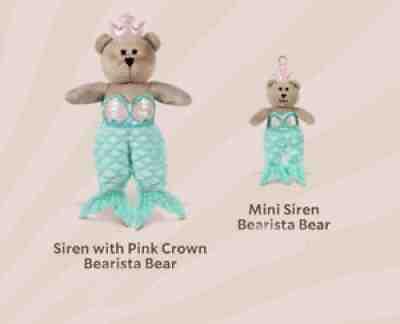 Starbucks Coffee Siren with Pink Crown Bearista + Mini Doll Bear keyhain + 2 BAG - Sold on eBay Feb 19, 2022 for $79.99