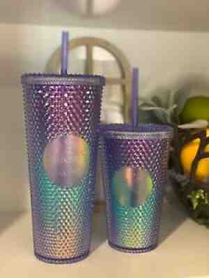 Starbucks Studded Tumbler set Venti and Grande Â Blue Purple OmbrÃ© 2021Â  - Sold on eBay Feb 04, 2022 for $75.00