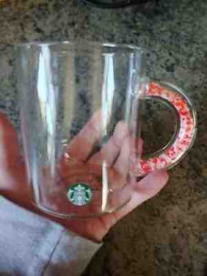Starbucks Valentine Confetti / Hearts Handle Clear Glass Cup Mug VERY RARE 2019 - Sold on eBay Feb 08, 2022 for $75.00