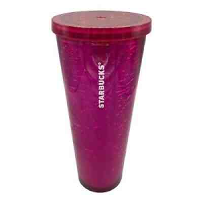 Starbucks 2017 Pink Magenta Floral Metallic Embossed Foil 24oz Venti Tumbler - Sold on eBay Feb 17, 2022 for $74.99