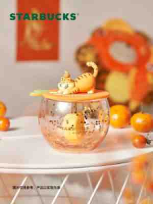 Starbucks 2022 China The Year Of Tiger Orange 10oz Double Glass Cup & Tea Hold - Sold on eBay Jan 13, 2022 for $69.99
