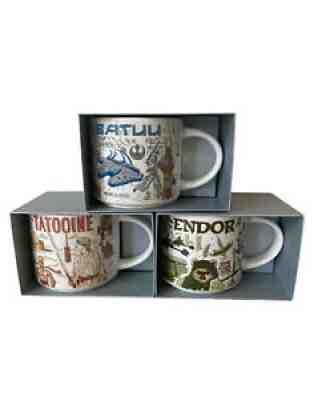 Starbucks Star Wars Been There Series Set 3 14oz mugs Endor Batuu Tatooine NEW - Sold on eBay Feb 24, 2022 for $199.94
