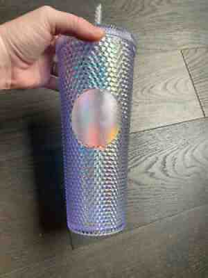 Starbucks 2018 Multi Colored Rainbow Iridescent Studded Tumbler Unicorn Cup - Sold on eBay Feb 22, 2022 for $135.00