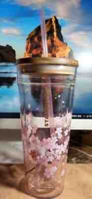 Starbucks Korea 2020 Year Cherry Blossom Double Wall Glass Cold cup 591ml - Sold on eBay Feb 22, 2022 for $119.00
