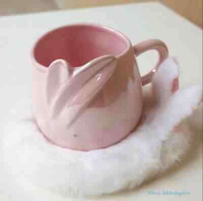 Rare Starbucks 2019 Cute Rabbit Cup Villi Cup Mat Set Pink Ceramic Mug 12oz - Sold on eBay Feb 21, 2022 for $109.99