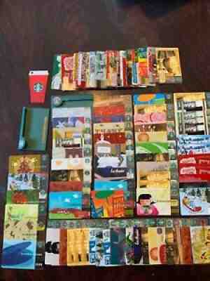 109 STARBUCKS GIFT CARD LOT INCLUDING RARE 2002, 2003 TO 2015, THAILAND, NEW YOR