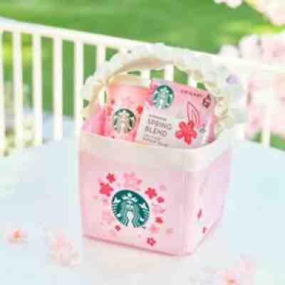 Starbucks Sakura Spring Cherry Blossom Limit Frill Cube Bag Only 2022 - Sold on eBay Feb 22, 2022 for $87.90