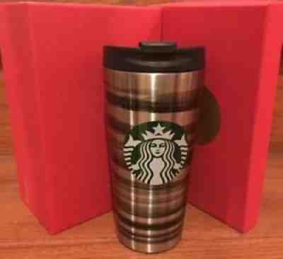 RARE NIB STARBUCKS MERMAID LOGO STRIPES STAINLESS STEEL TUMBLER LID NEW BOXED - Sold on eBay Feb 18, 2022 for $77.00