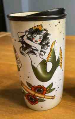 Starbucks 2016 Sailor Mermaid Siren Tattoo Ceramic 12oz Travel Tumbler Nice! - Sold on eBay Feb 19, 2022 for $75.00