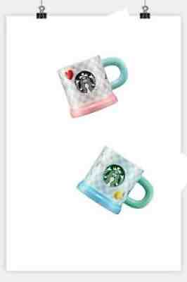 Starbucks Korea 2022 Valentine Day Sweetlove pink & blue mug 2ea set - Sold on eBay Feb 23, 2022 for $75.00