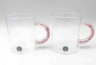 Set Of 2 NEW Starbucks 2022 Valentines Mug Pink Heart Confetti Handle Cup Glass - Sold on eBay Feb 25, 2022 for $69.99