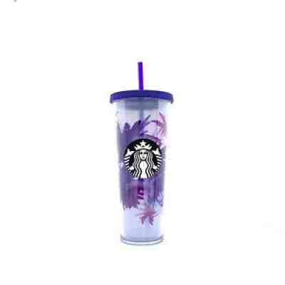 RARE Starbucks Venti Cold Tumbler Watercolor Flowers, Lavender Purple - 24 oz - Sold on eBay Feb 09, 2022 for $69.95