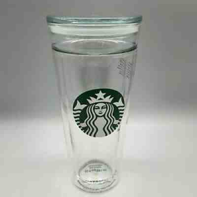 2016 Starbucks Clear Glass 20oz Venti Green Siren Tumbler w/ Lid Double Walled - Sold on eBay Feb 18, 2022 for $69.95