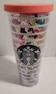 2017 Starbucks 24oz Venti Cold Cup Tumbler Flower Floral Stripes No Straw - Sold on eBay Feb 19, 2022 for $68.00