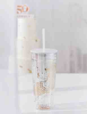 Starbucks Tumbler 50th Anniversary Mermaid Double Layer Laser Glass Straw Cup - Sold on eBay Jan 31, 2022 for $66.49