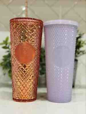Starbucks 2021 Holiday Jeweled Tumbler Set of 2 Cold Cups 24oz. NEW - Sold on eBay Dec 09, 2021 for $66.00