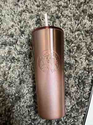 STARBUCKS Rose Gold Holiday Stainless Steel Tumbler 2018 24 oz - Sold on eBay Feb 21, 2022 for $66.00