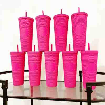 Starbucks Bling Ruby Pink Studded Cold Cup 24 Oz Limited 2021 - Sold on eBay Feb 22, 2022 for $65.00