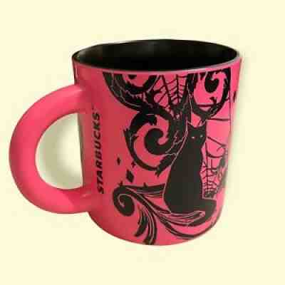 Starbucks Limited 2021 Halloween Neon Pink Black Cat Coffee Mug 14 oz. New - Sold on eBay Feb 08, 2022 for $64.95