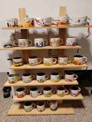 Starbucks You Are Here Mug Ornaments Lot of 27 +1 and Display rack that holds 30 - Sold on eBay Mar 04, 2022 for $415.00