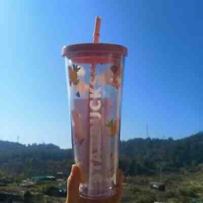 Starbucks 2019 Holiday Pink Summer Strawberry Alpaca 24oz Straw Cold Cup AA - Sold on eBay Jan 15, 2022 for $405.00